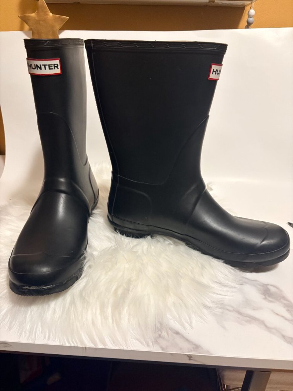 Hunter Original Tall Black Rain Boots Women's Rubber Wellington Boots Size 10 - Picture 2 of 9